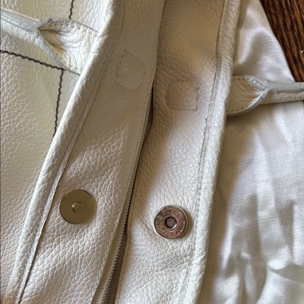 Furla Women’s Off-White Leather Tote